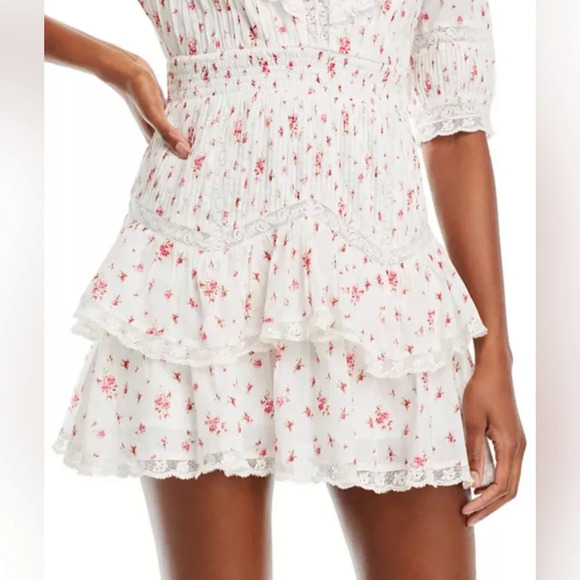 LoveShackFancy Clovis Cotton Ruffle Trim Dress - Picture 6 of 12